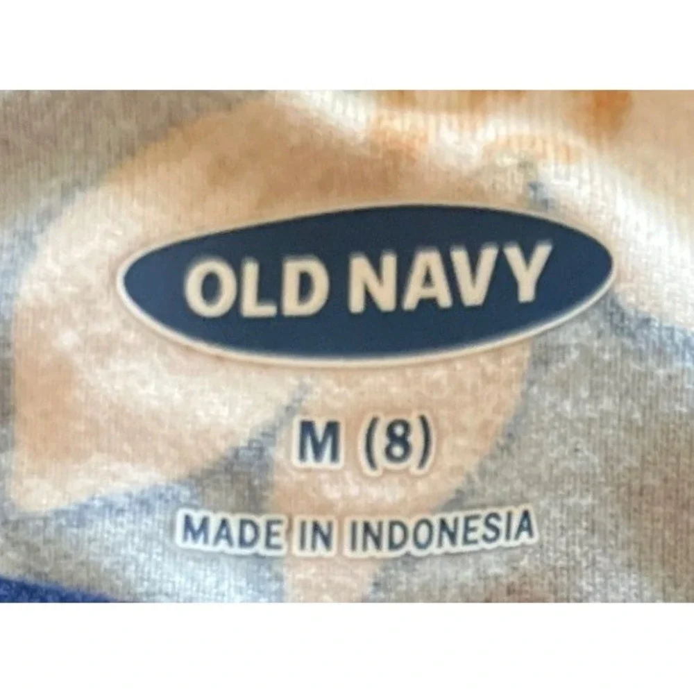 Old Navy Girls‎ Navy Blue Floral Balloon Sleeve Crew Neck Top Size M 8